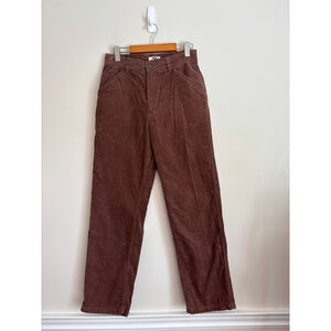 UNIQLO Womens Size 7 Brown Corduroy Straight Leg Jeans Pants Boho Indie Hipster